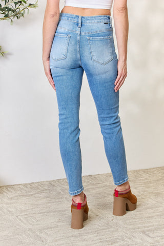 Shop RISEN Full Size Mid Rise Skinny Jeans - High-Quality U.S. Made Women’s Fashion with Free & Fast Shipping