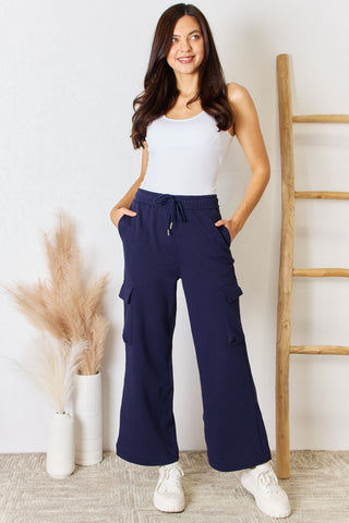 Shop RISEN Drawstring Relaxed Cargo Wide Leg Pants - High-Quality U.S. Made Women’s Fashion with Free & Fast Shipping