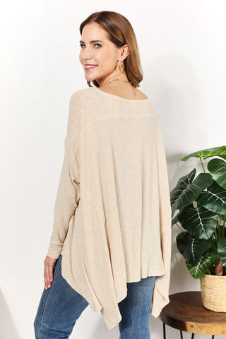 Shop HEYSON Full Size Oversized Super Soft Ribbed Top - High-Quality U.S. Made Women’s Fashion with Free & Fast Shipping