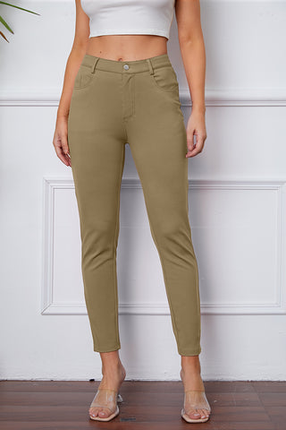 Shop Khaki StretchyStitch Pants by Basic Bae - High-Quality U.S. Made Women’s Fashion with Free & Fast Shipping