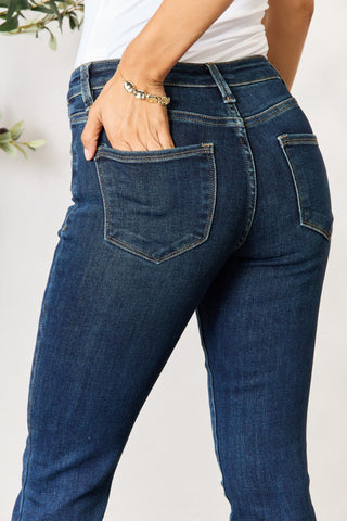 Shop BAYEAS Full Size Raw Hem Straight Jeans - High-Quality U.S. Made Women’s Fashion with Free & Fast Shipping