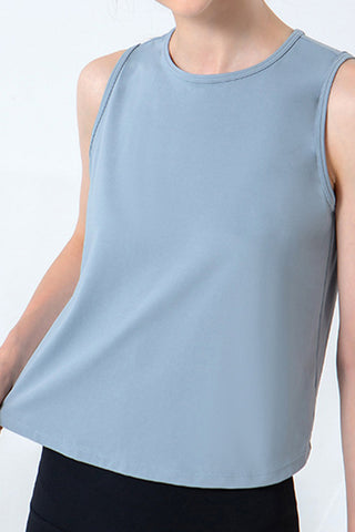 Shop Round Neck Active Tank - High-Quality U.S. Made Women’s Fashion with Free & Fast Shipping