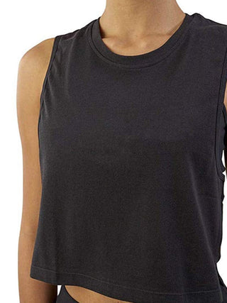 Shop Round Neck Cropped Tank - High-Quality U.S. Made Women’s Fashion with Free & Fast Shipping