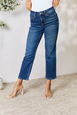 Shop BAYEAS Cropped Straight Jeans - High-Quality U.S. Made Women’s Fashion with Free & Fast Shipping