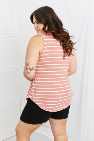 Shop Zenana Find Your Path Full Size Sleeveless Striped Top - High-Quality U.S. Made Women’s Fashion with Free & Fast Shipping