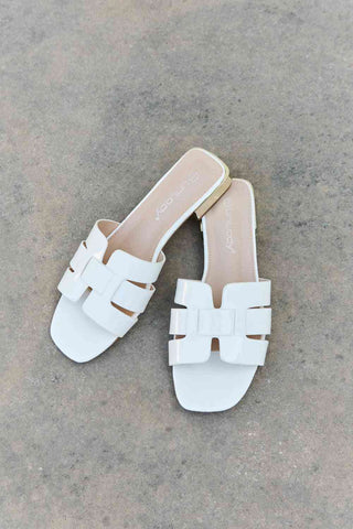 Shop Weeboo Walk It Out Slide Sandals in Icy White Now On Klozey Store - Trendy U.S. Premium Women Apparel & Accessories And Be Up-To-Fashion!