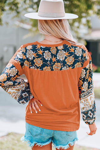 Shop Slogan Graphic Floral Long Sleeve Top Now On Klozey Store - Trendy U.S. Premium Women Apparel & Accessories And Be Up-To-Fashion!