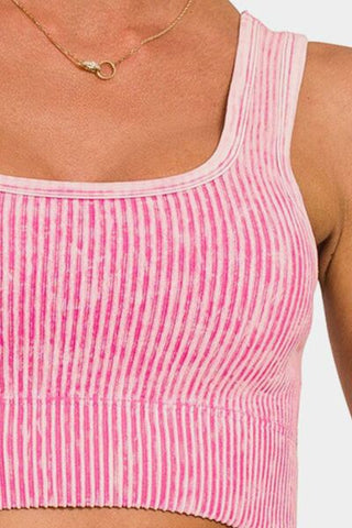 Shop Zenana Ribbed Square Neck Wide Strap Tank Now On Klozey Store - Trendy U.S. Premium Women Apparel & Accessories And Be Up-To-Fashion!