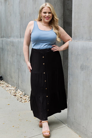 Shop Heimish So Easy Full Size Solid Maxi Skirt Now On Klozey Store - Trendy U.S. Premium Women Apparel & Accessories And Be Up-To-Fashion!