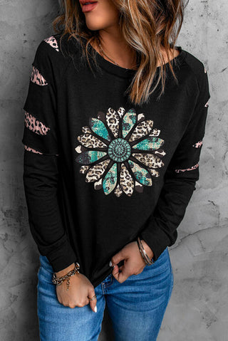 Shop Leopard Graphic Sweatshirt Now On Klozey Store - Trendy U.S. Premium Women Apparel & Accessories And Be Up-To-Fashion!