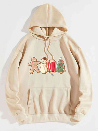 Shop Graphic Drawstring Hoodie with Pocket Now On Klozey Store - Trendy U.S. Premium Women Apparel & Accessories And Be Up-To-Fashion!