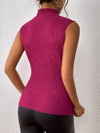 Shop Turtleneck Sleeveless Tank Now On Klozey Store - Trendy U.S. Premium Women Apparel & Accessories And Be Up-To-Fashion!