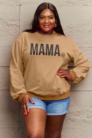 Shop Simply Love Full Size MAMA Graphic Long Sleeve Sweatshirt Now On Klozey Store - Trendy U.S. Premium Women Apparel & Accessories And Be Up-To-Fashion!
