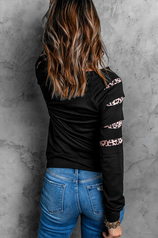 Shop Leopard Long Sleeve Round Neck HELLO FALL Graphic Sweatshirt Now On Klozey Store - Trendy U.S. Premium Women Apparel & Accessories And Be Up-To-Fashion!