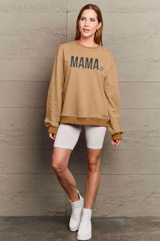 Shop Simply Love Full Size MAMA Graphic Long Sleeve Sweatshirt Now On Klozey Store - Trendy U.S. Premium Women Apparel & Accessories And Be Up-To-Fashion!