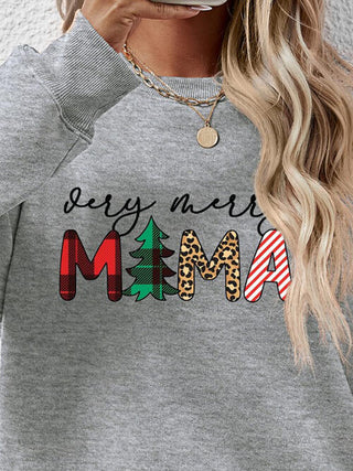 Shop Letter Graphic Round Neck Long Sleeve Sweatshirt Now On Klozey Store - Trendy U.S. Premium Women Apparel & Accessories And Be Up-To-Fashion!
