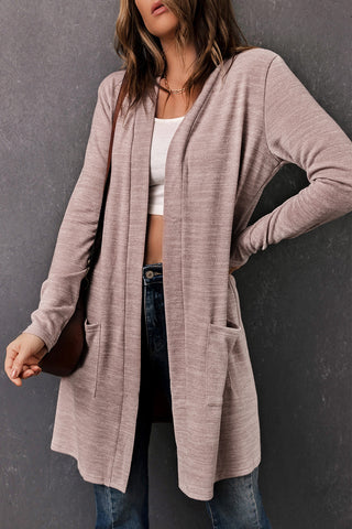 Shop Long Sleeve Open Front Cardigan with Pocket Now On Klozey Store - Trendy U.S. Premium Women Apparel & Accessories And Be Up-To-Fashion!