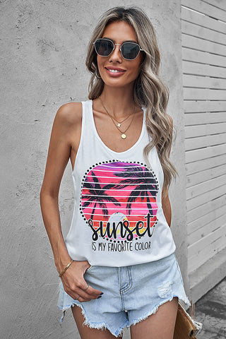 Shop Sunset Is My Favorite Color Tank Now On Klozey Store - Trendy U.S. Premium Women Apparel & Accessories And Be Up-To-Fashion!