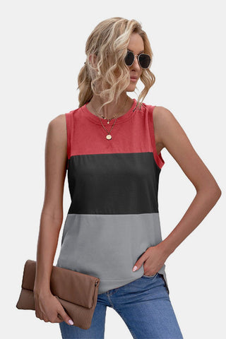 Shop Color Block Tank Top Now On Klozey Store - Trendy U.S. Premium Women Apparel & Accessories And Be Up-To-Fashion!