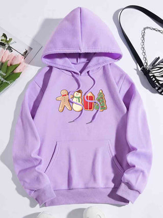 Shop Graphic Drawstring Hoodie with Pocket Now On Klozey Store - Trendy U.S. Premium Women Apparel & Accessories And Be Up-To-Fashion!